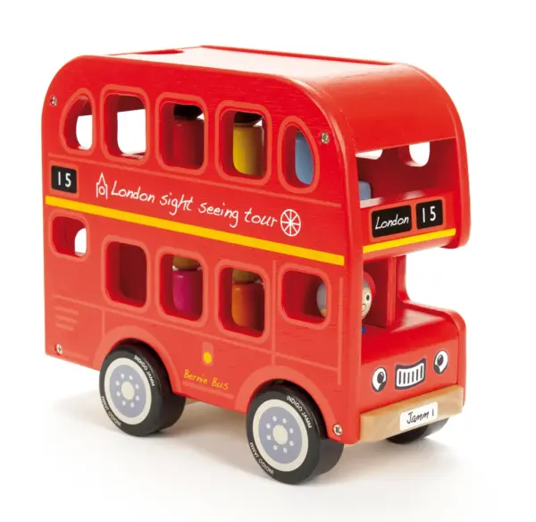 London Dobbeltdækker Bus - Indigo Jamm - Happy Learning Toys - Lærende ...